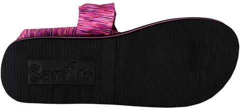 Santiro Pink Yoga Sling Flip Flops Lightweight Flats Sandals Casual Meditation Shoes- 4 M US
