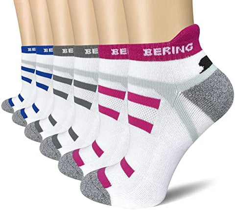 Women's Athletic Ankle Running Socks with Cushion Tab (6 Pairs Pack)