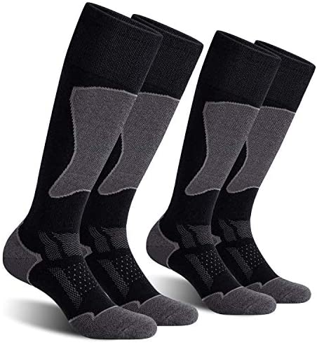 CelerSport 2/3 Pack Men's Ski Socks for Skiing, Snowboarding, Cold Weather, Winter Performance Socks