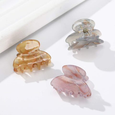 Claw Hair Clips No-slip Grip - 12PCS Mini Size Jaw Hair Clips for Women Girls Thick Hair Claw Clips Clamps Hair Barrette Jaw Clamp (Sequins)