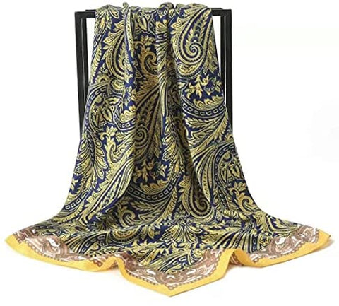 35” Satin Scarf Large Square Hair Scarves