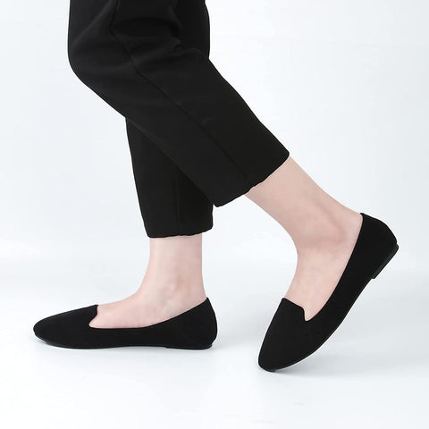 MUSSHOE Flats Shoes for Women Slip on Round Toe Comfortable Women's Flats Ballet Flats Shoes Loafers for Women