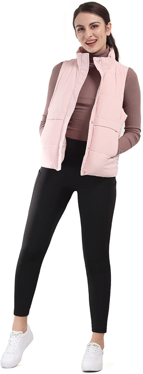 Fleece Lined Leggings for Women High Waist Thick Thermal Tights Winter Running Yoga Pants with Pockets