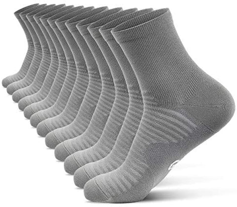 Running Ankle Socks for Men and Women (6 Pairs), Quarter Athletic Socks for Running, Cycling, Golf, Work