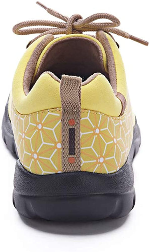 UIN Mens's Women's Quebec Microfiber Travel Sneaker Walking Lace-up Shoes Unisex