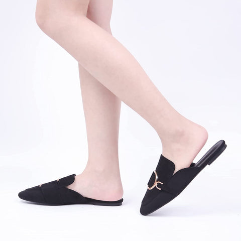 MUSSHOE Mules for Women Flats Comfortable Slip on Women Mules Shoes