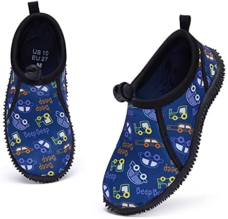 mysoft Kids Beach Water Shoes Non-Slip Quick Dry Barefoot Swim Shoes Aqua Socks for Boys and Girls Toddler Little Big Kid