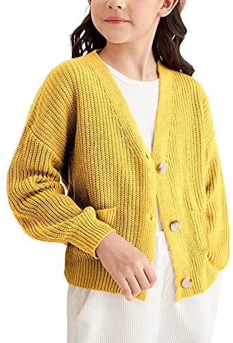 Girls V Neck Casual Sweater