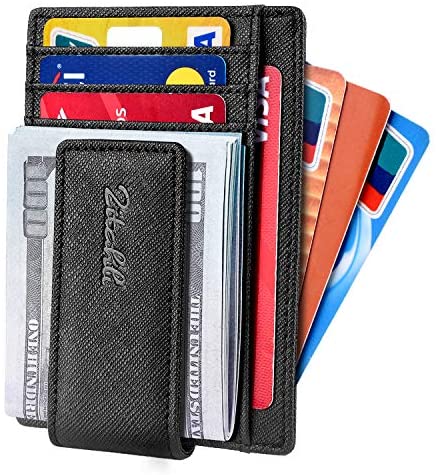 Zitahli Front Pocket Wallet For Men, Slim Money Clip Wallet With Strong Magnetic Closure, RFID Blocking