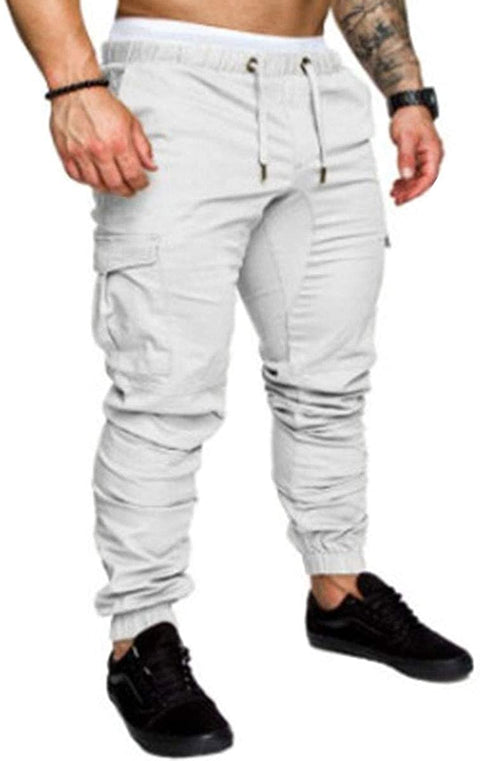 Men's Fashion Joggers Sports Trousers Casual Elastic Waist Cotton Cargo Pants