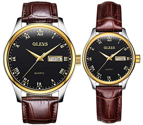 Valentines Couple Pair Quartz Waterproof Watche for men