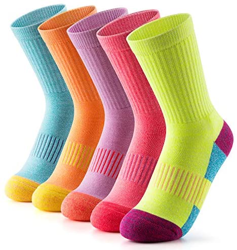 Gonii Performance Crew Athletic Socks Women's Hiking Running Cushioned Socks 5-6 Pairs
