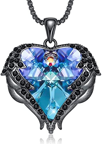 Angel Wing Love Heart Necklaces for Women
