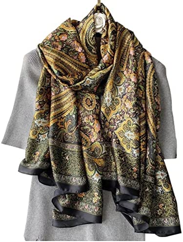 YMXHHB Fashion Scarves Scarf 100% Silk Feeling Scarf Silk Like Scarves Long Lightweight Sunscreen Shawls for Women