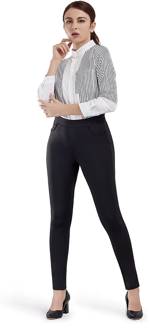 Yoga Dress Pants Skinny Leg Pull on Stretch Pant for Women