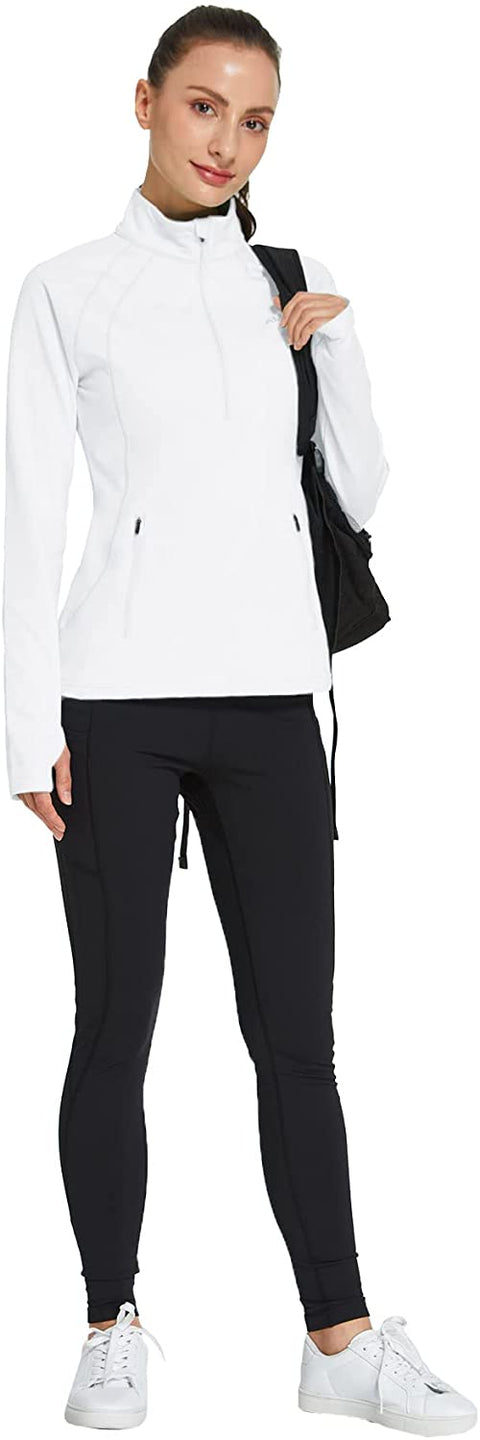 Women's Thermal Fleece Half Zip Running Pullover