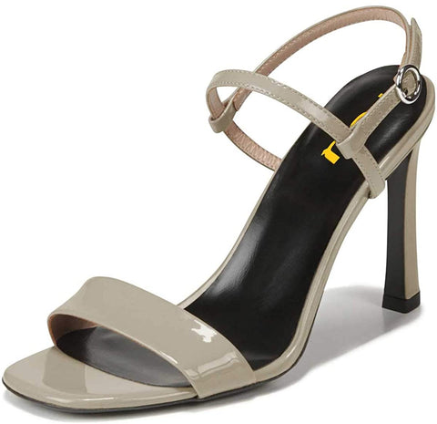 FSJ Women Trendy Square Open Toe Thick High Heel Slingback Ankle Strap Sandals Sexy Double Straps Slip on Pumps Dressy Adjustable Buckled Party Prom Wedding Shoes Size 4-15 US
