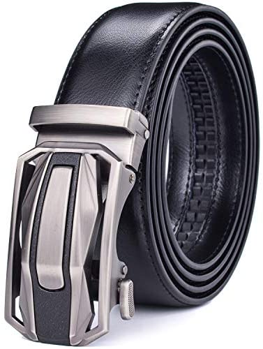 Men Belts Leather Male Slide Ratchet Work Dress Strap w Interchangeable Buckle Beltox