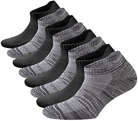 POKARLA Running Ankle Scoks for Men And Women with Cushioned Low Cut Tab Athletic Socks 8-Pairs