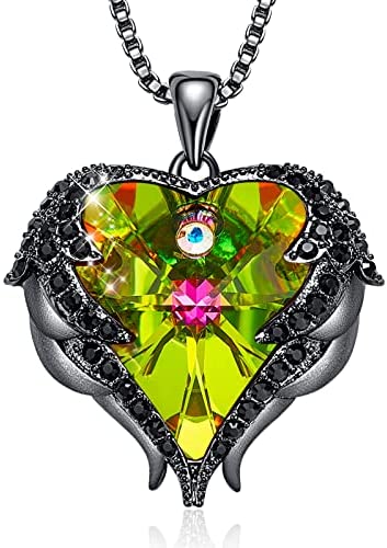 Angel Wing Love Heart Necklaces for Women