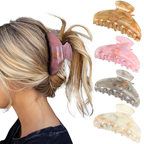 4Pcs Medium Hair Claw Clips for Long Hair