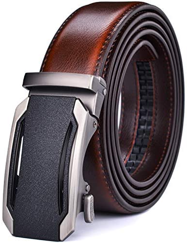 Men Belts Leather Male Slide Ratchet Work Dress Strap w Interchangeable Buckle Beltox