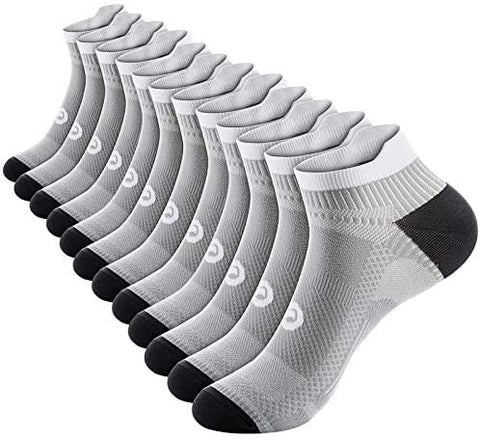 PAPLUS Ankle Compression Sock for Men and Women 2/4/6 Pairs, Low Cut Compression Running Sock with Ankle Support