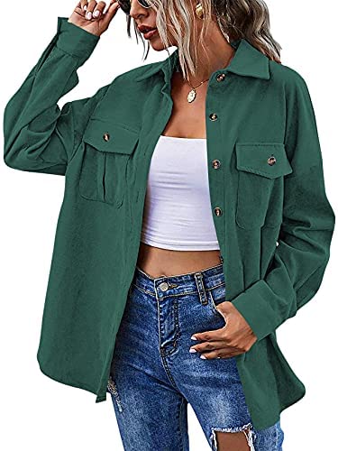 Women's Cotton Lapel Collar Casual Button-Down Shirt