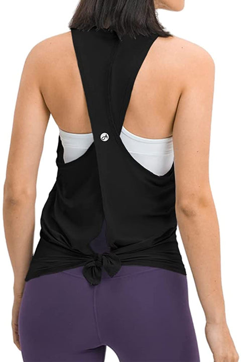 Womens Criss Cross Workout Sleeveless Running Shirts Athletic Tank Tops for Women