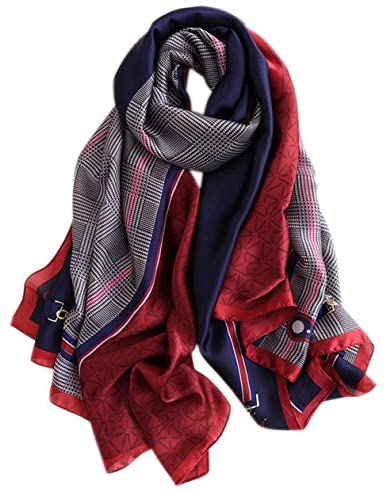 YMXHHB Fashion Scarves Scarf 100% Silk Feeling Scarf Silk Like Scarves Long Lightweight Sunscreen Shawls for Women
