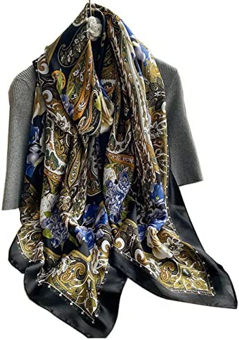 YMXHHB Fashion Scarves Scarf 100% Silk Feeling Scarf Silk Like Scarves Long Lightweight Sunscreen Shawls for Women