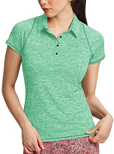 Womens Short Sleeve Tennis Golf Polo Shirts Quick Dry Running Workout Tshirt Tops