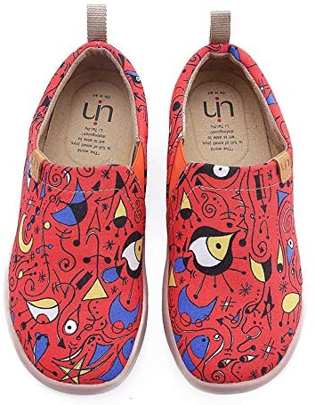 UIN Men's Women's Casual Walking Travel Shoes Slip On Canvas Loafers Lightweight Comfort