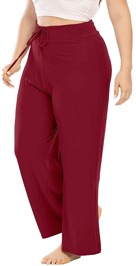 Pajamas Pants for Women,Drawstring Hight Waist Plus Size Tie Dye Printed Sleep Lounge Pants