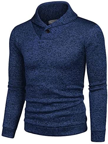 Men's Collared Fall Soft Sweater Thermal Knitted Modern Warm Sweatshirt