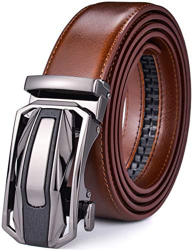 Men Belts Leather Male Slide Ratchet Work Dress Strap w Interchangeable Buckle Beltox