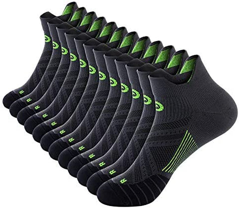 PAPLUS Ankle Compression Sock for Men and Women 2/4/6 Pairs, Low Cut Compression Running Sock with Ankle Support