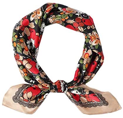 100% Real Mulberry Silk Scarf -21'' x 21''