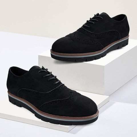 Women Lace Up Oxford Shoes Wingtip Brogue Walking Shoes