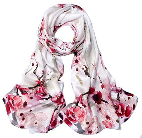 100% Mulberry Silk Long Scarf for Women