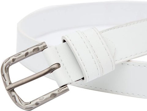 Beltox Fine Women's Solid Stitched Belt 1.1” Wide Alloy Buckle with Gift Box