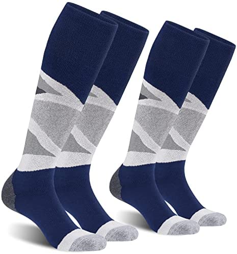 CelerSport 2/3 Pack Men's Ski Socks for Skiing, Snowboarding, Cold Weather, Winter Performance Socks