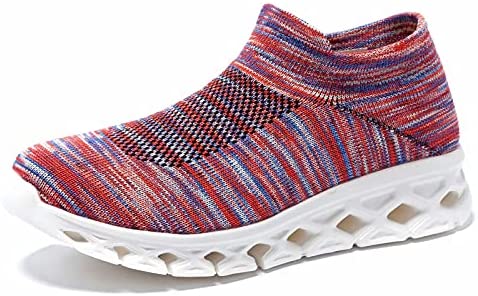 ikunka Women's Walking Shoes Slip-on Sock Shoe Lady Girls Running Shoes Mesh Air Cushion Loafers Fashion Casual Sneakers