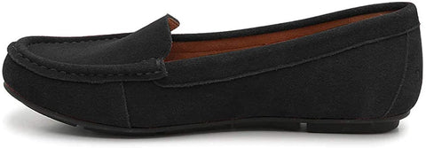 FSJ Women Comfy Closed Round Toe Moccasins Slip on Flat Slipper Soft Sole Loafer Daily Walking Shoes