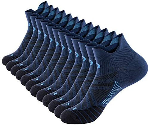 PAPLUS Ankle Compression Sock for Men and Women 2/4/6 Pairs, Low Cut Compression Running Sock with Ankle Support