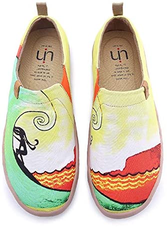 UIN Men's Women's Casual Walking Travel Shoes Slip On Canvas Loafers Lightweight Comfort