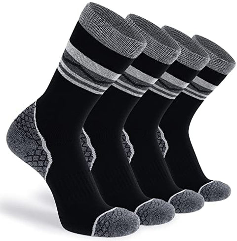 CS CELERSPORT 4 Pack Women's Merino Wool Hiking Socks with Cushion Warm Thermal Winter Boot Socks