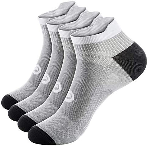PAPLUS Ankle Compression Sock for Men and Women 2/4/6 Pairs, Low Cut Compression Running Sock with Ankle Support