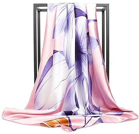 35” Satin Scarf Large Square Hair Scarves