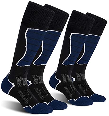 CelerSport 2/3 Pack Men's Ski Socks for Skiing, Snowboarding, Cold Weather, Winter Performance Socks